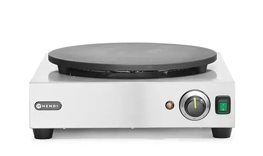 Professionelle HENDI Crepesplatte aus Edelstahl und Gusseisen im Vergleich für nachhaltige Crepe-Maker.