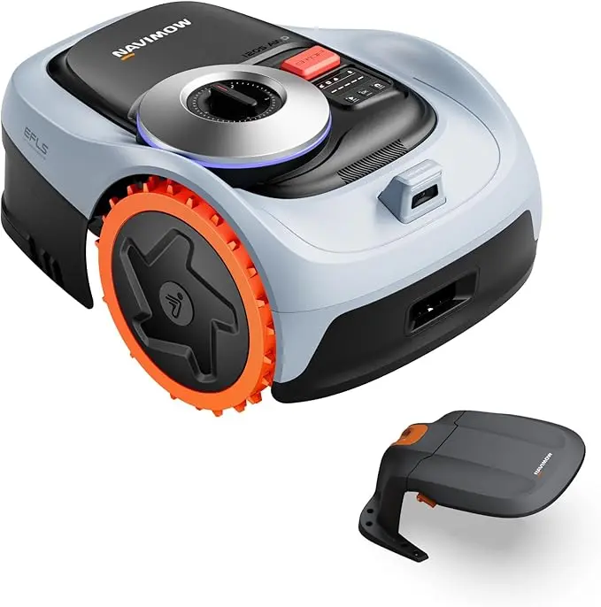 nachhaltige Mähroboter im Vergleich: Der Segway Navimow i205 AWD ohne Begrenzungsdraht mit KI-Kamera für Tierschutz.