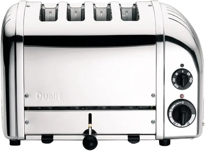 Der handgefertigte Dualit Classic New Gen Toaster aus Edelstahl im Vergleich für nachhaltige Toaster.