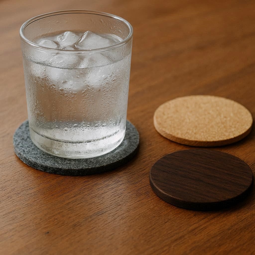 Nachhaltige Glasuntersetzer im Vergleich: Die besten saugfähigen Modelle aus Naturfilz, Kork und Holz für die Küche und den Wohnbereich.