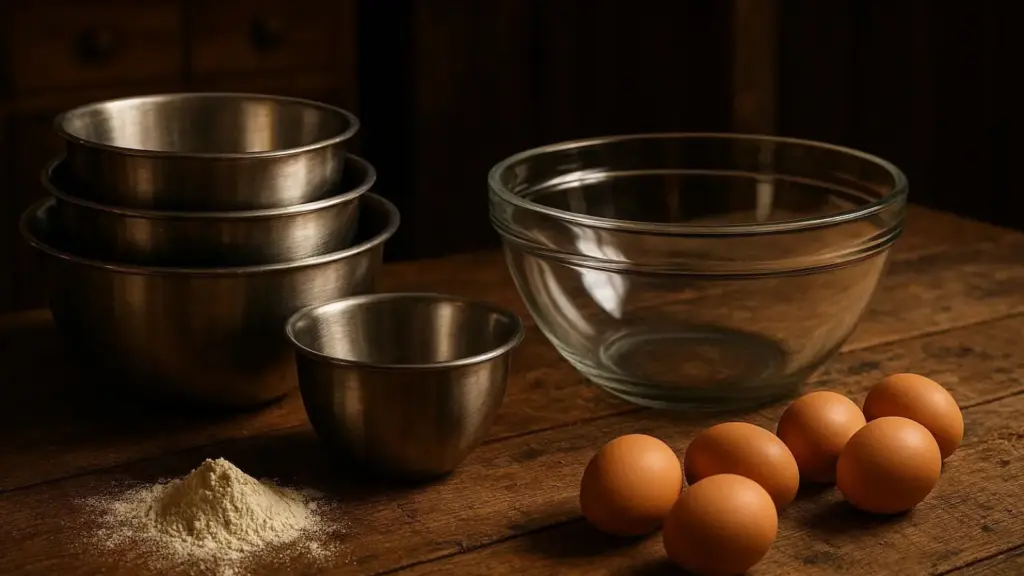 Nachhaltige Rührschüsseln im Vergleich: Hochwertige Schüsseln aus Edelstahl und Borosilikatglas für schadstofffreies Backen.