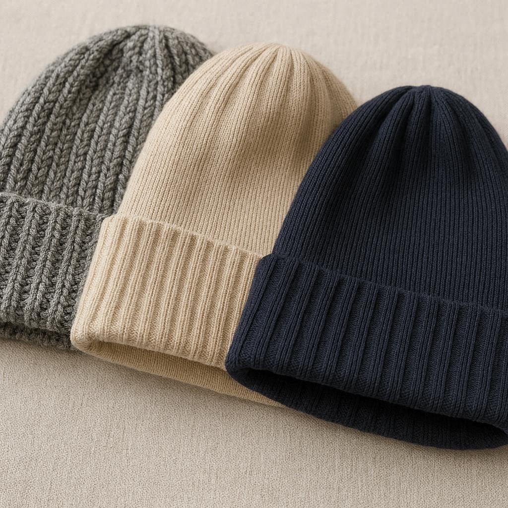 Nachhaltige Wintermützen im Set: Die besten Mützen aus Merinowolle und Bio-Baumwolle für Männer und Frauen.