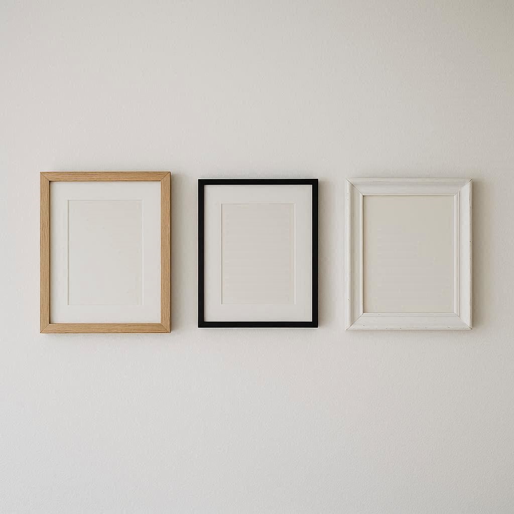 Nachhaltige Bilderrahmen im Vergleich: Die besten schadstofffreien Rahmen aus Massivholz, Altholz und Glas für eine gesunde Galeriewand.