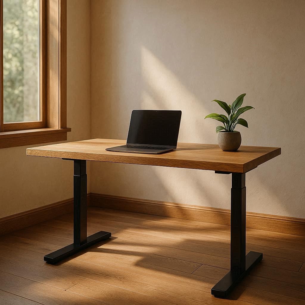 Nachhaltige höhenverstellbare Schreibtische im Vergleich: 5 hochwertige Modelle aus Massivholz für ergonomisches Arbeiten.