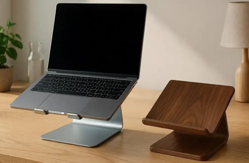 nachhaltige Laptopständer im Vergleich: Hochwertige Modelle aus Aluminium und Massivholz für eine ergonomische Büroausstattung