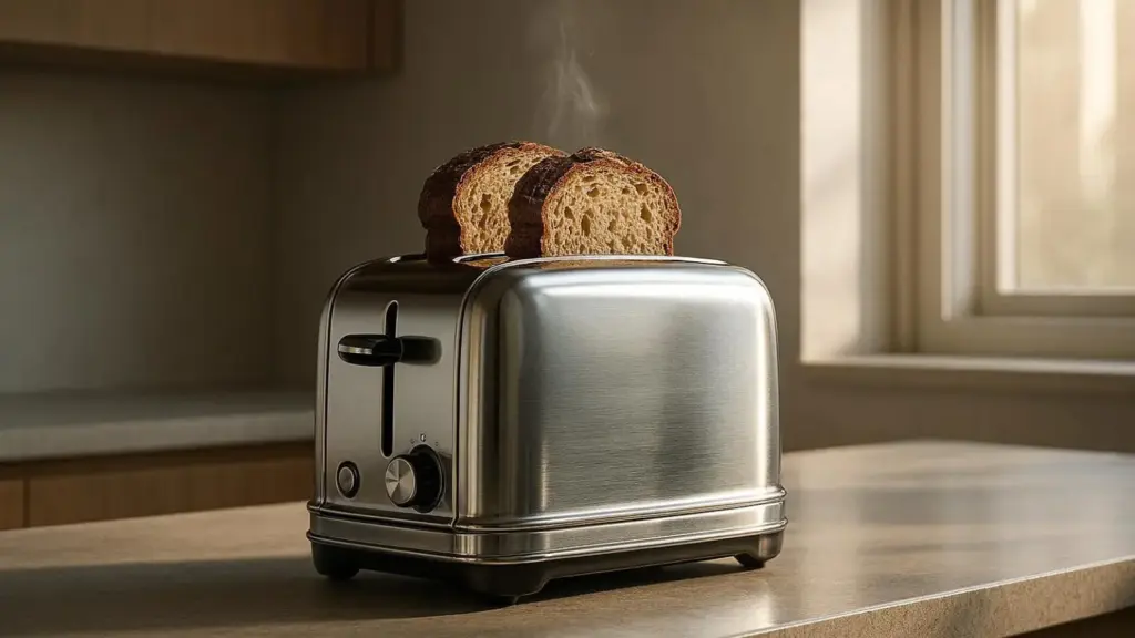 nachhaltige Toaster im Vergleich: Ein langlebiges Modell aus Edelstahl für ein schadstofffreies Frühstück.