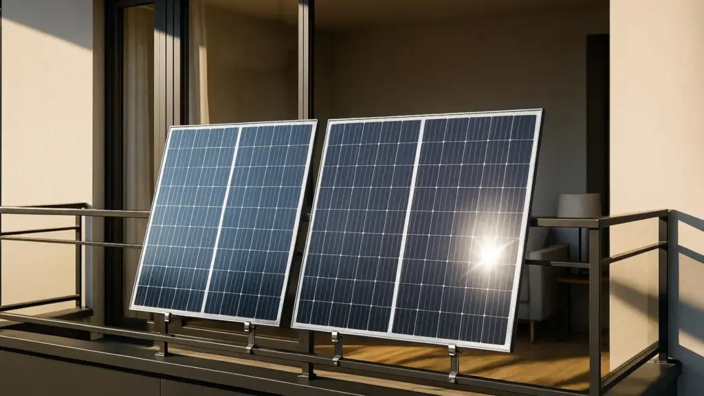 Nachhaltiges Balkonkraftwerk Komplettset im Vergleich: Ein langlebiges Glas-Glas-System für sauberen Eigenstrom.