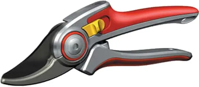 nachhaltige Gartenscheren im Vergleich: Die WOLF Garten RR 5000 Alu-Professional mit rotem Griff und Edelstahl-Klinge.