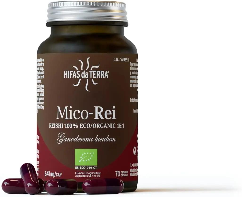 Die Hifas da Terra Mico-Rei Kapseln als medizinisch orientierte nachhaltige Vitalpilze Wahl für höchste Reinheit.