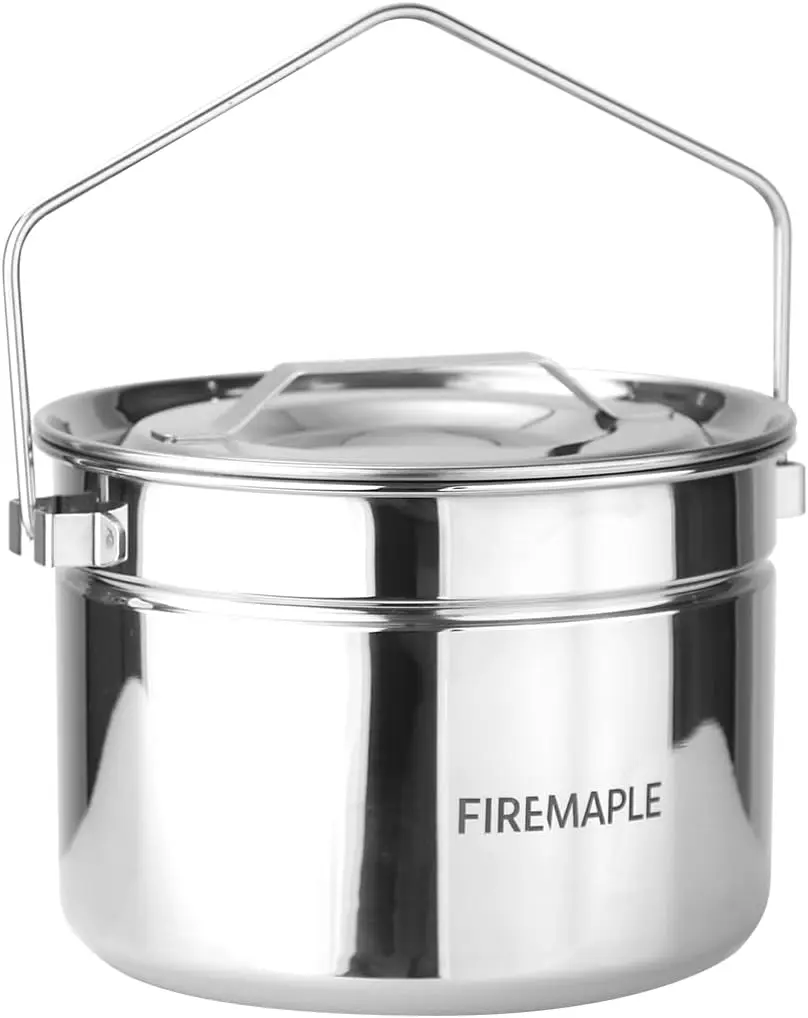 Das Fire-Maple Antarcti Modell zeigt im Vergleich, wie nachhaltige Camping-Töpfe durch SUS304-Edelstahl und eine Dampfgarfunktion überzeugen.
