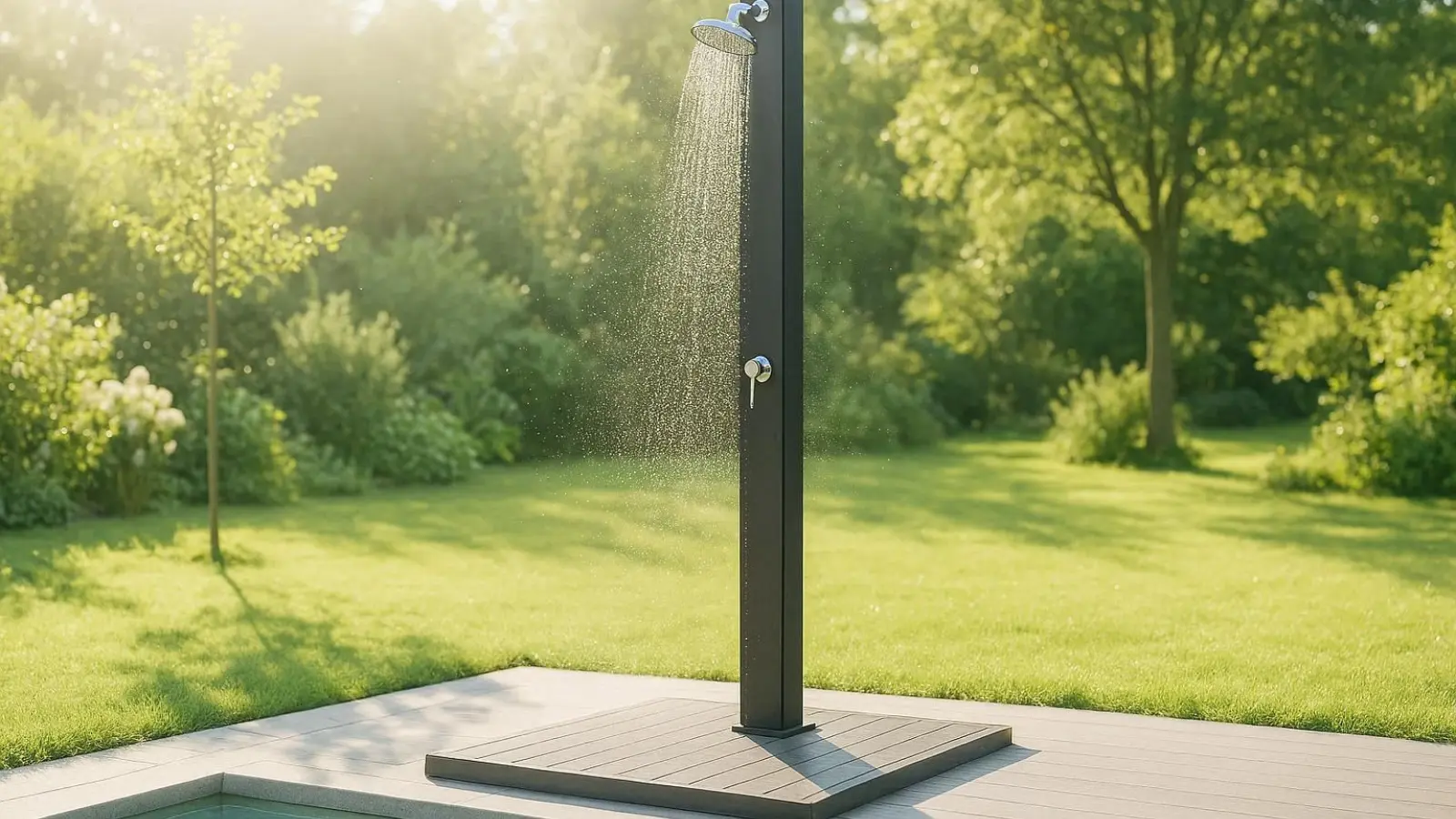 Ein hochwertiger Vergleich zeigt, wie nachhaltige Solarduschen das Wasser im Garten nur mit Sonnenkraft erwärmen.