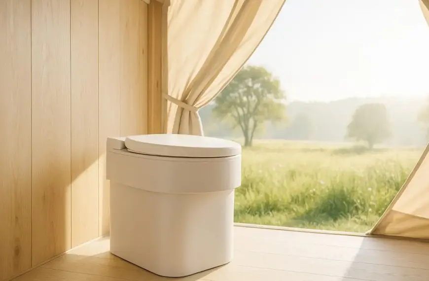 Ein hochwertiger Vergleich zeigt, wie nachhaltige Trenntoiletten ohne Chemie und Wasser beim Camping die Umwelt schonen.
