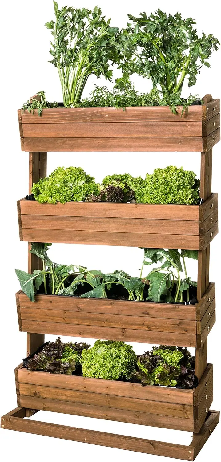Das matrasa Cube 4 Hochbeet zeigt im Detail-Check, wie nachhaltige Vertikalbeete durch anpassbare Etagen und FSC-Fichtenholz den Garten bereichern.