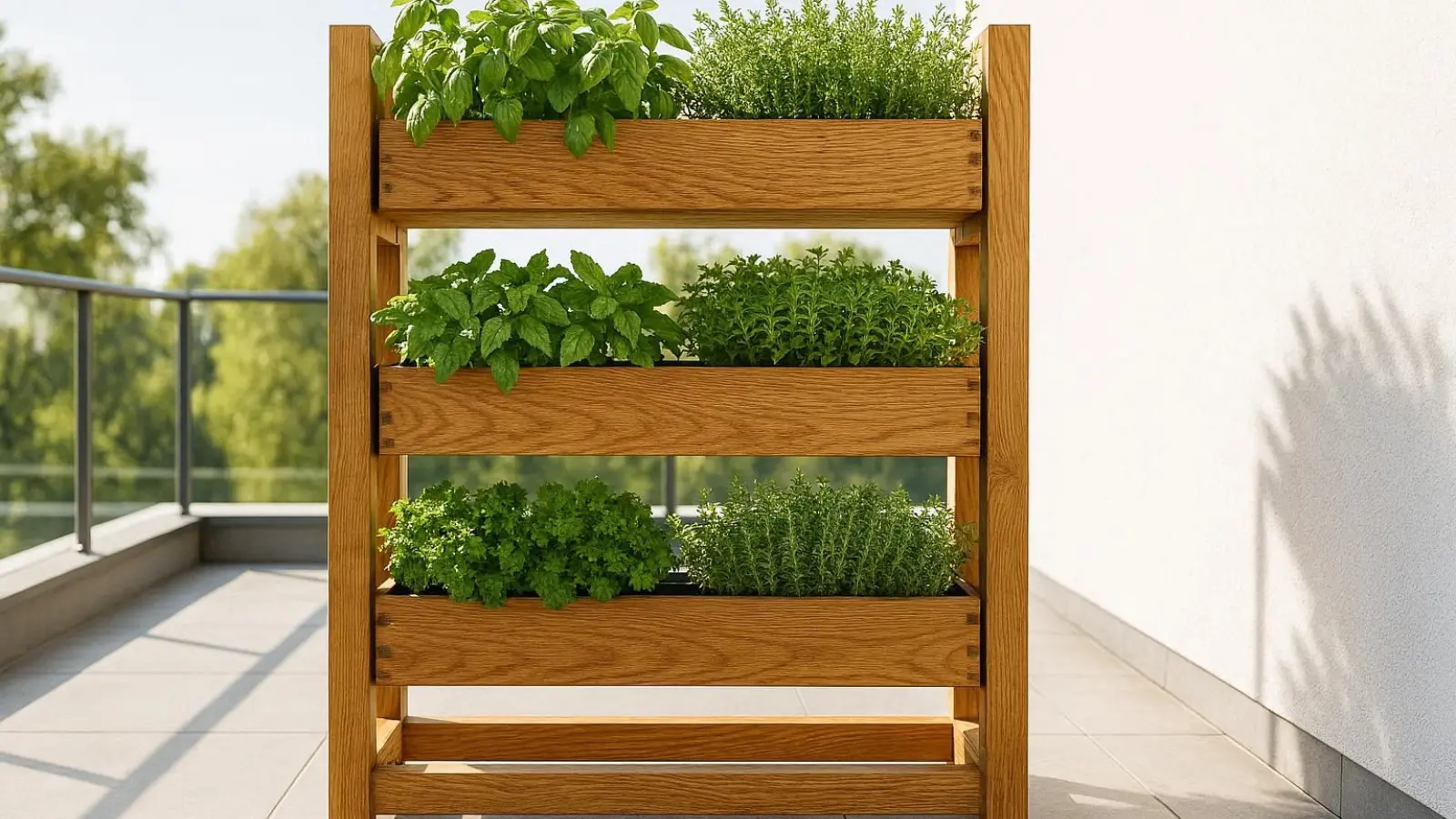 Ein umfassender Vergleich zeigt, wie nachhaltige Vertikalbeete durch ein massives Holzgerüst eine langlebige und standfeste Lösung für Balkone bieten.