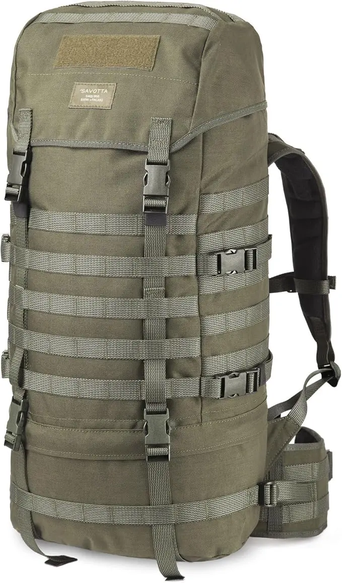 Der Savotta Grenzjäger L aus 1000D Cordura als nachhaltige Bushcraft-Rucksäcke Modell aus Finnland.