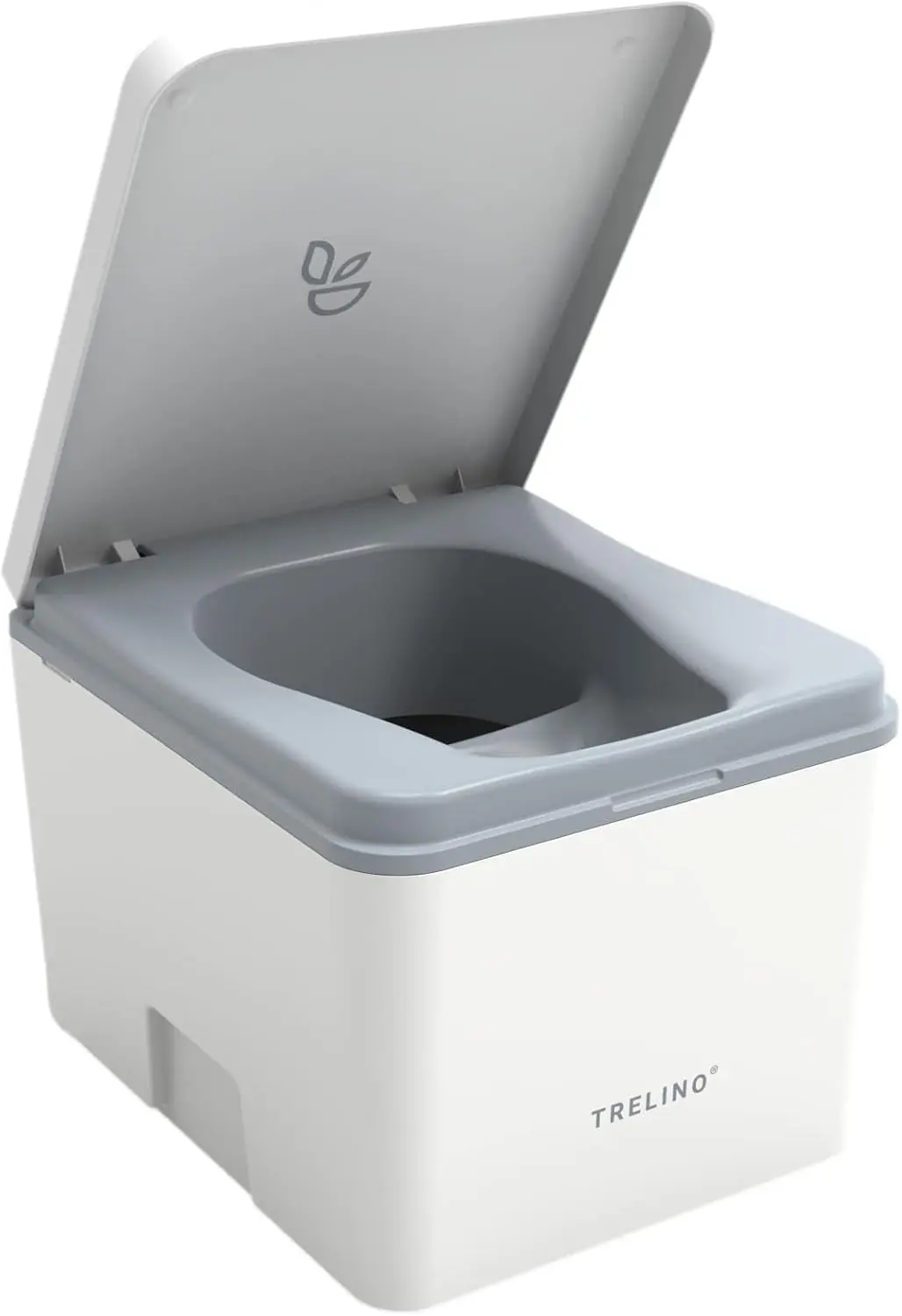 Die weiße Trelino Evo S als nachhaltige Trenntoiletten Lösung für Camping und Vanlife.