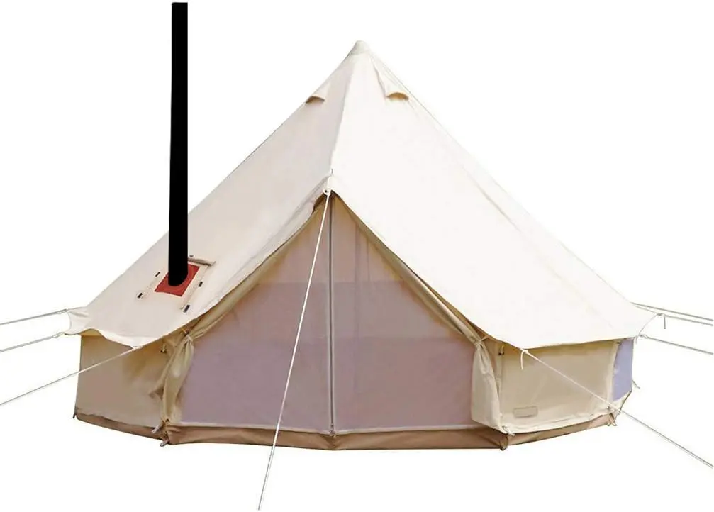 Ein fachlicher Check zeigt das Sport Tent Glockenzelt als nachhaltige Baumwollzelte Option mit 300gsm Segeltuch und integriertem Kaminmund.