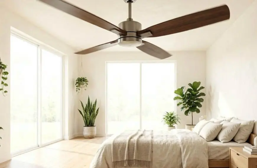 Ein fachlicher Vergleich zeigt, wie nachhaltige Deckenventilatoren durch moderne DC-Motoren und Holzflügel zur Energieeinsparung im Haushalt beitragen.