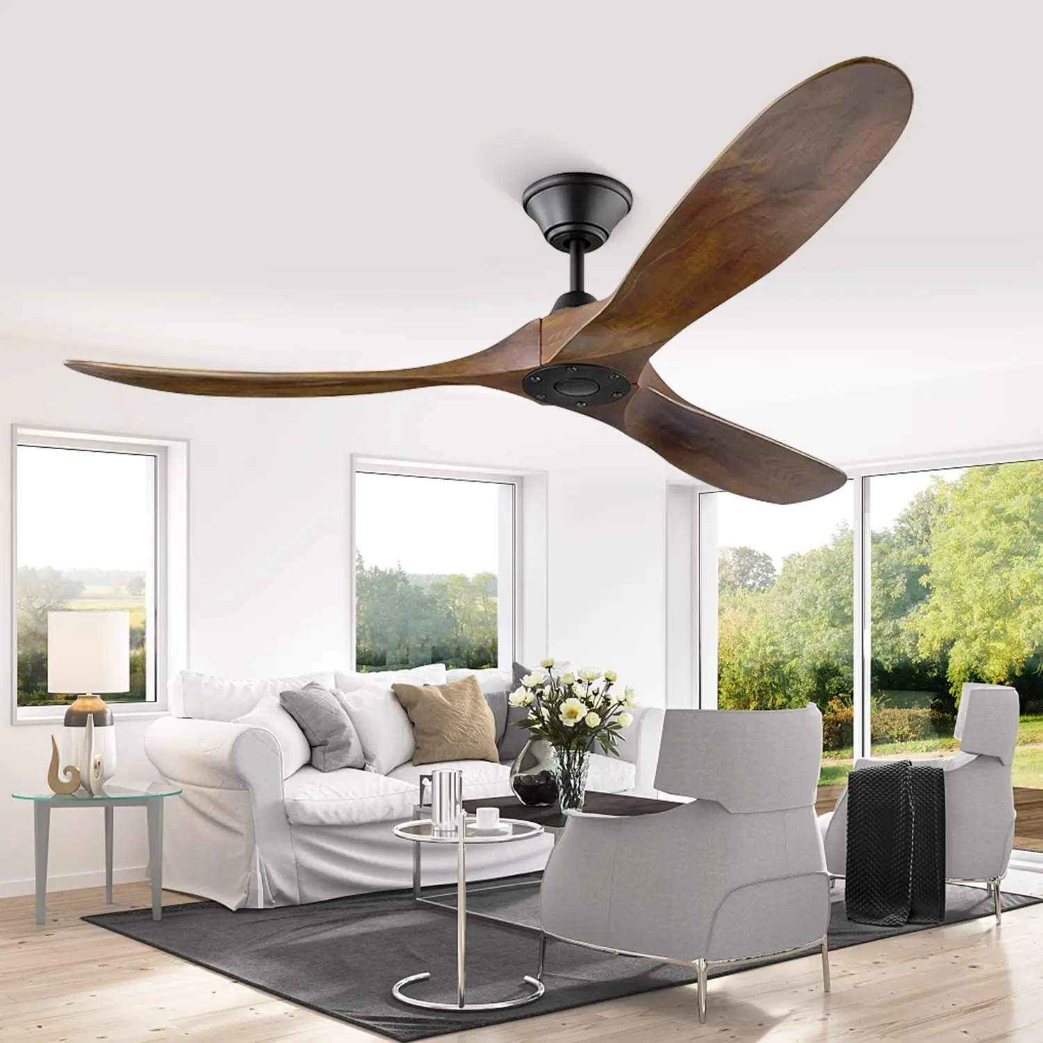 Ein fachlicher Vergleich zeigt, wie nachhaltige Deckenventilatoren von XSGDMN durch massives Nussbaumholz und hocheffiziente DC-Technik überzeugen.