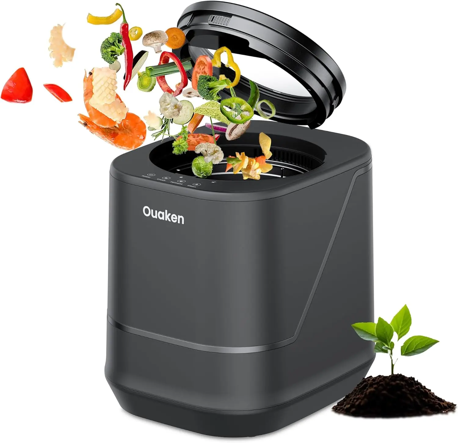 Ein fachlicher Vergleich zeigt, wie nachhaltige elektrische Küchenkomposter von Ouaken durch eine 4L Kapazität und effektive Geruchsfilterung überzeugen.