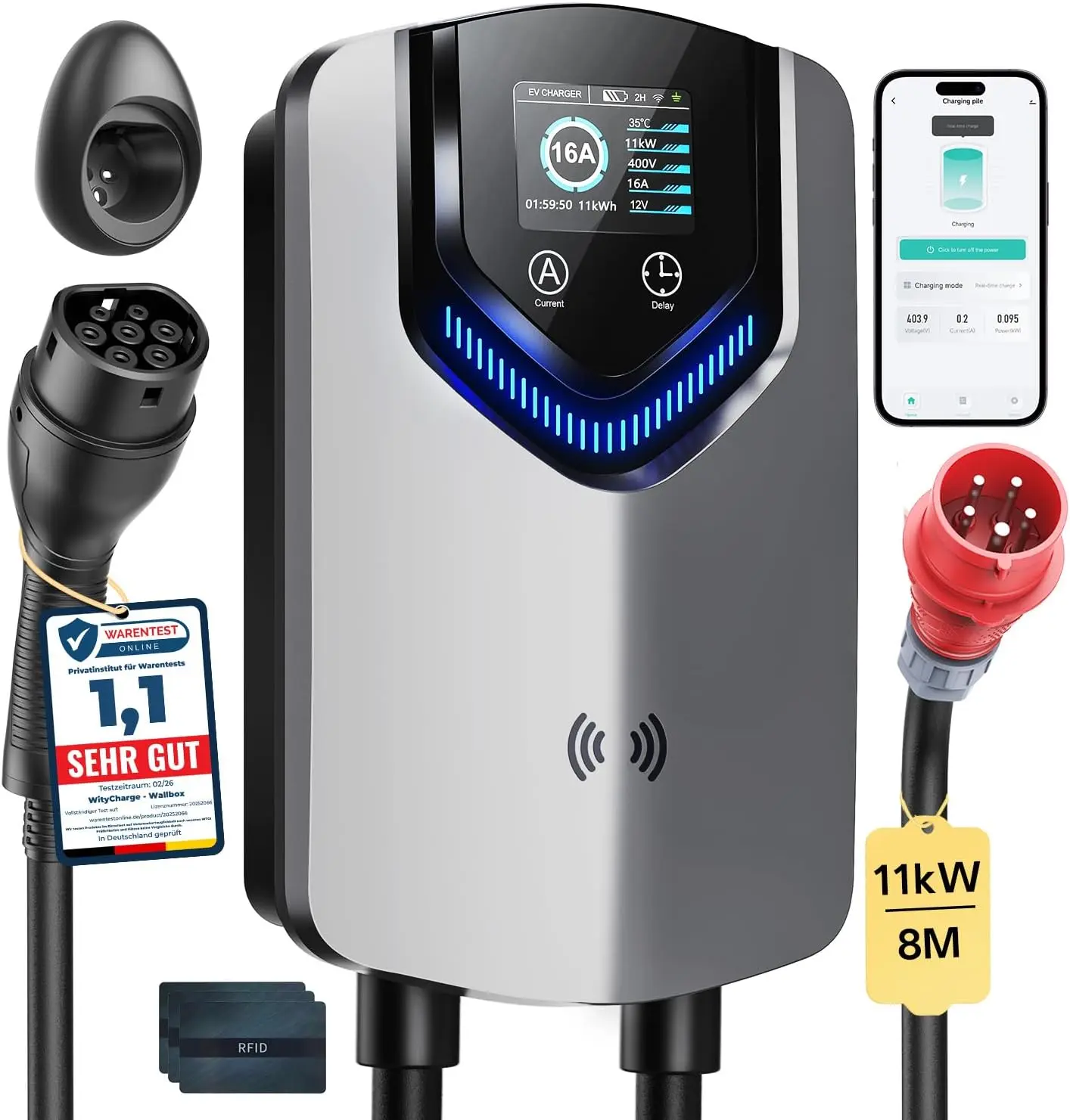 Ein fachlicher Vergleich zeigt, wie nachhaltige mobile Wallboxen von WityCharge durch RFID-Sicherung und langlebige TPU-Kabel überzeugen.
