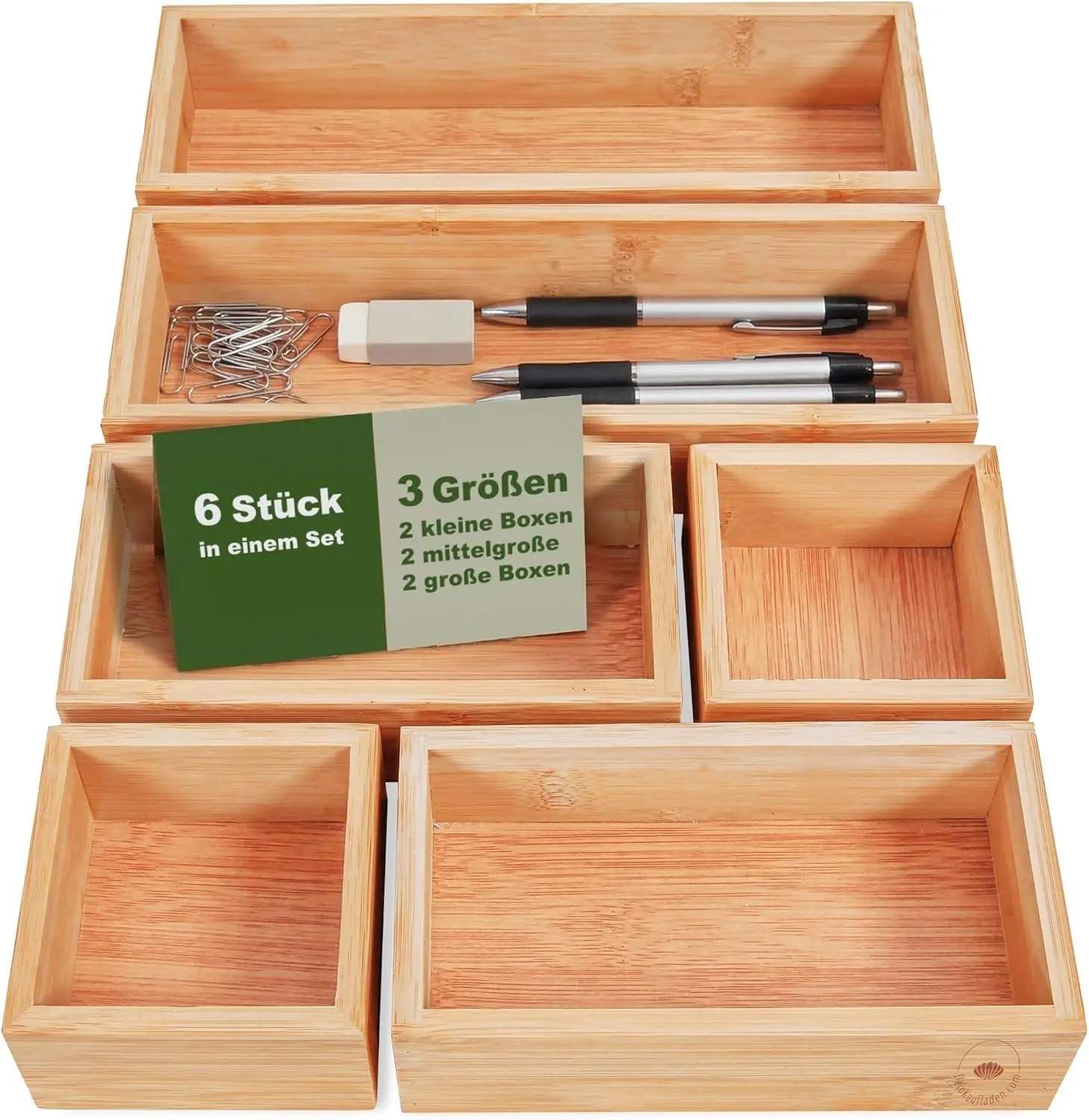  Ein fachlicher Vergleich zeigt, wie nachhaltige Schubladen-Organizer von DeinKaufladen.com durch ein 6er-Set und plastikfreien Versand überzeugen.