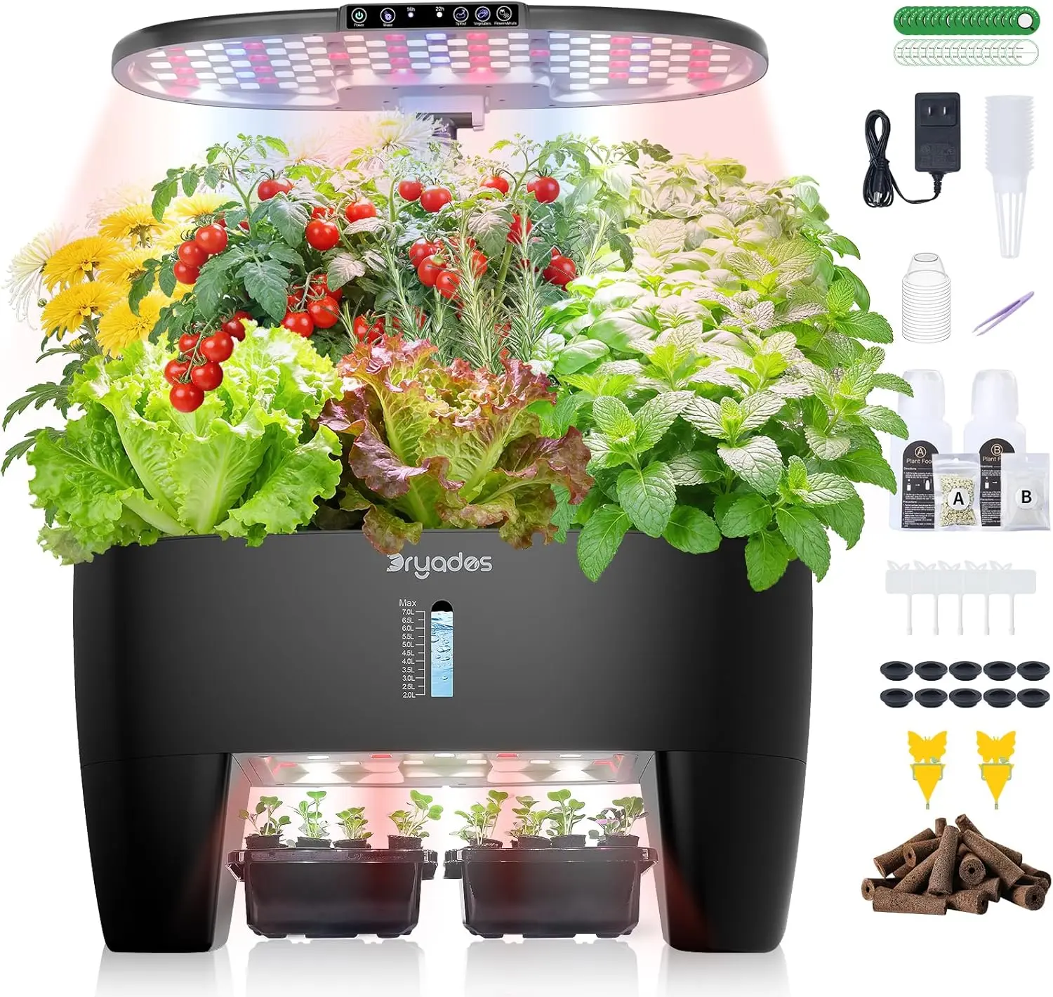 Ein fachlicher Vergleich zeigt, wie nachhaltige Smart Indoor Gardens von DRYADES durch 16 Pflanzkapseln und einen innovativen Modus für Keimlinge überzeugen.