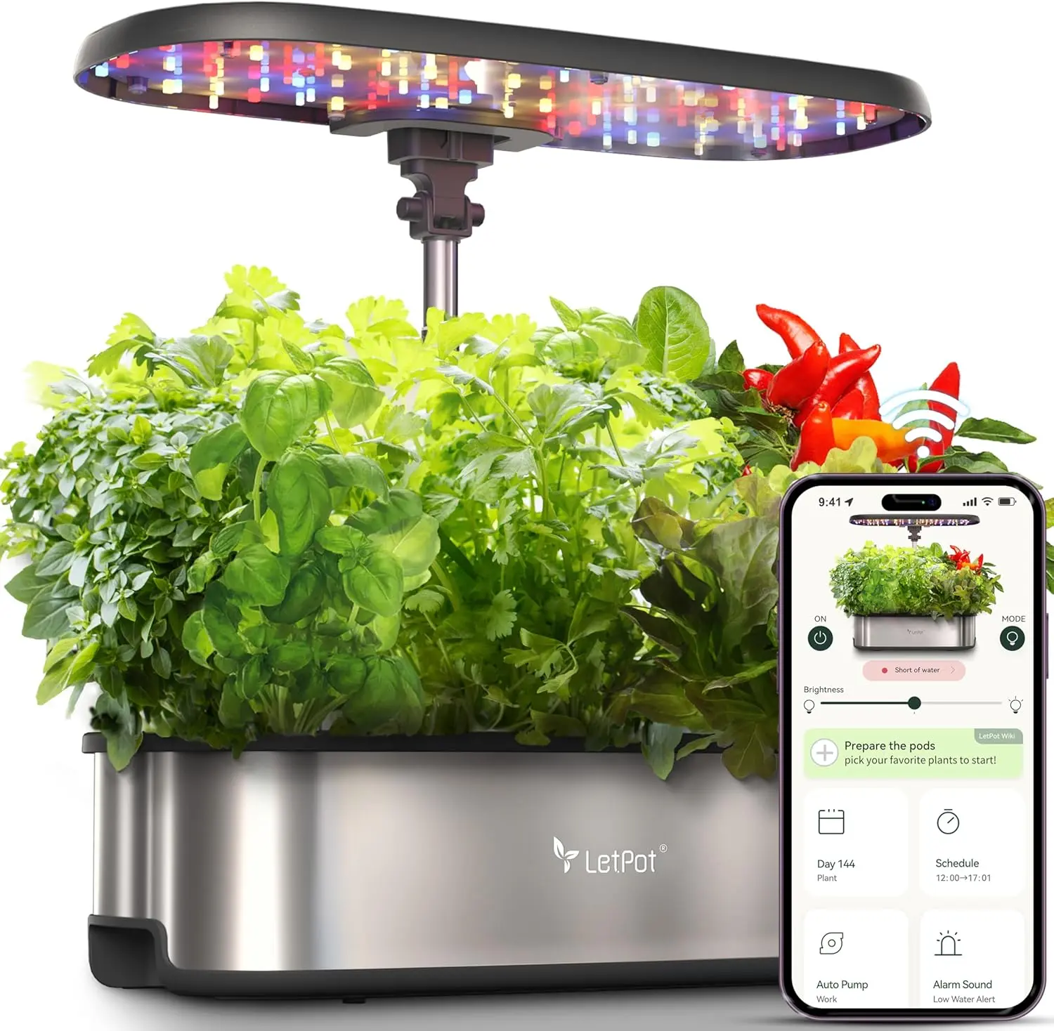 Ein fachlicher Vergleich zeigt, wie nachhaltige Smart Indoor Gardens von LetPot durch ein Edelstahl-Gehäuse und smarte WiFi-Steuerung überzeugen.