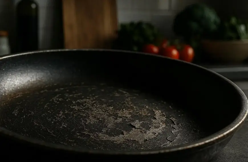 Ein fachlicher Ratgeber zum Thema nachhaltig Kochen ohne Schadstoffe zeigt die Gefahren von beschädigten Beschichtungen und erklärt die Wirkung von PFAS.