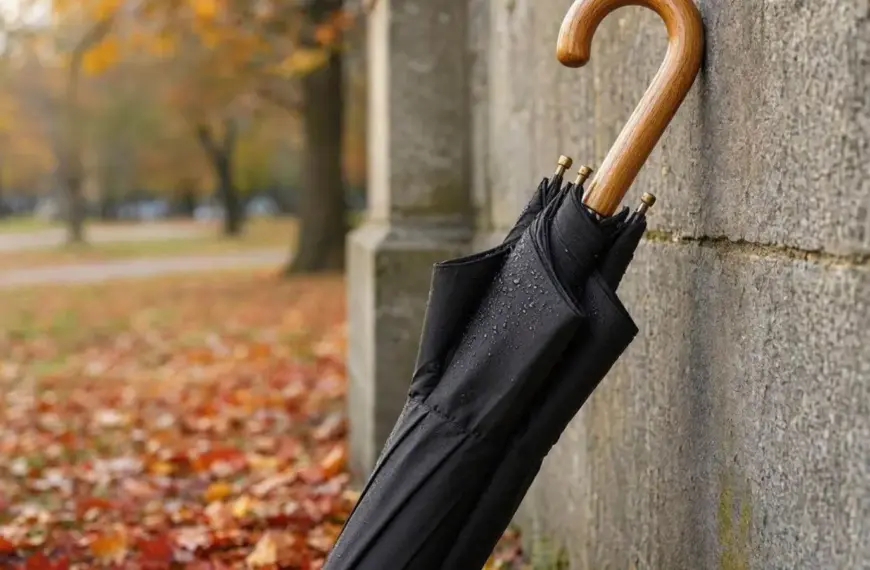 Ein fachlicher Vergleich zeigt nachhaltige Regenschirme aus robusten Materialien als langlebige Lösung gegen den Müllberg von Einweg-Schirmen.