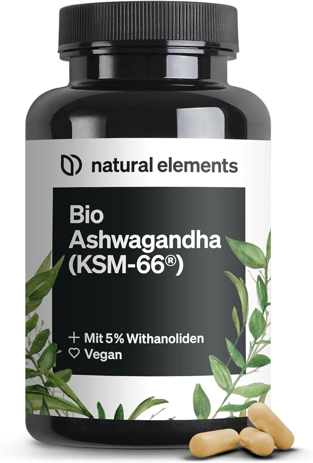 Ein fachlicher Vergleich zeigt das nachhaltiges Ashwagandha von natural elements mit dem Premium-Extrakt KSM-66® für höchste Reinheit.