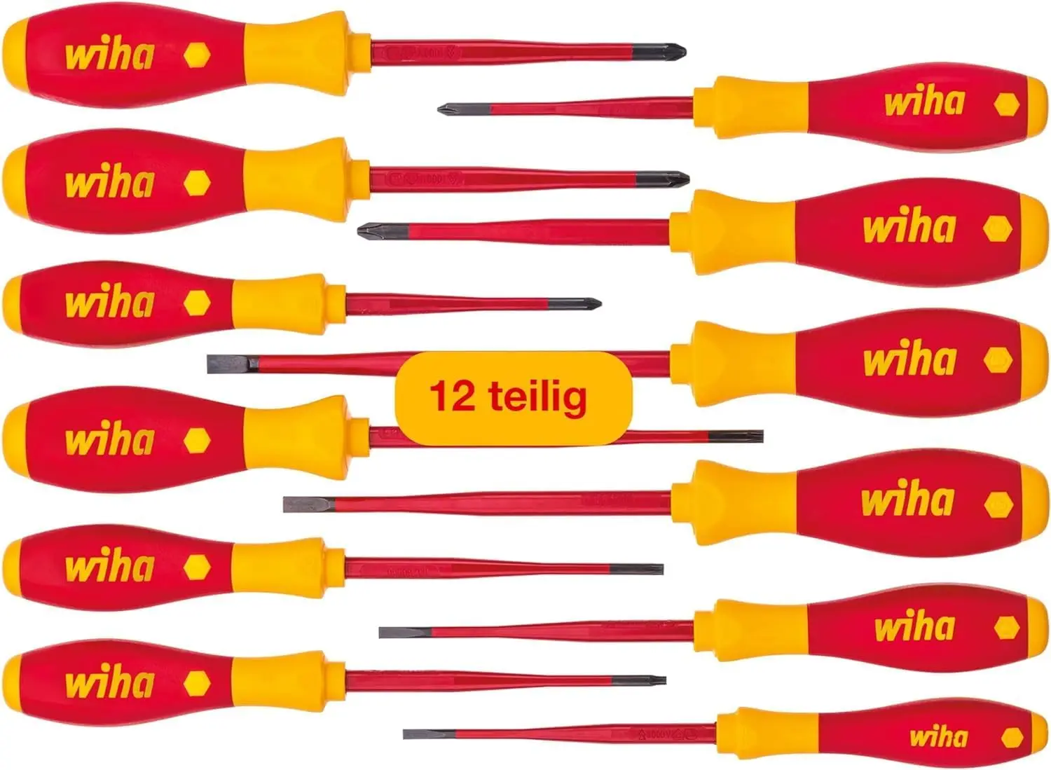 Ein fachlicher Vergleich zeigt das nachhaltige Werkzeugset von Wiha mit isolierten Schraubendrehern für sichere Elektroarbeiten