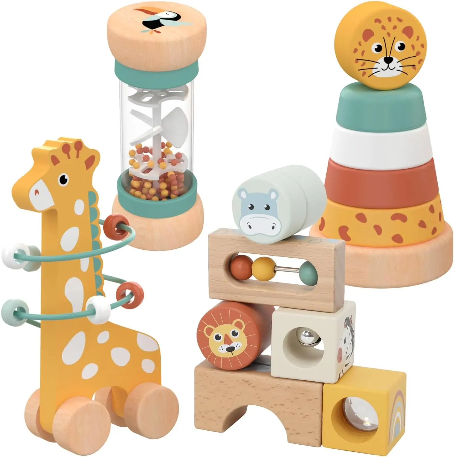Ein fachlicher Vergleich zeigt, wie das nachhaltiges Holzspielzeug 4-in-1 Set von Nene Toys durch FSC-zertifizierte Materialien und eine geprüfte CO2-Kompensation überzeugt.