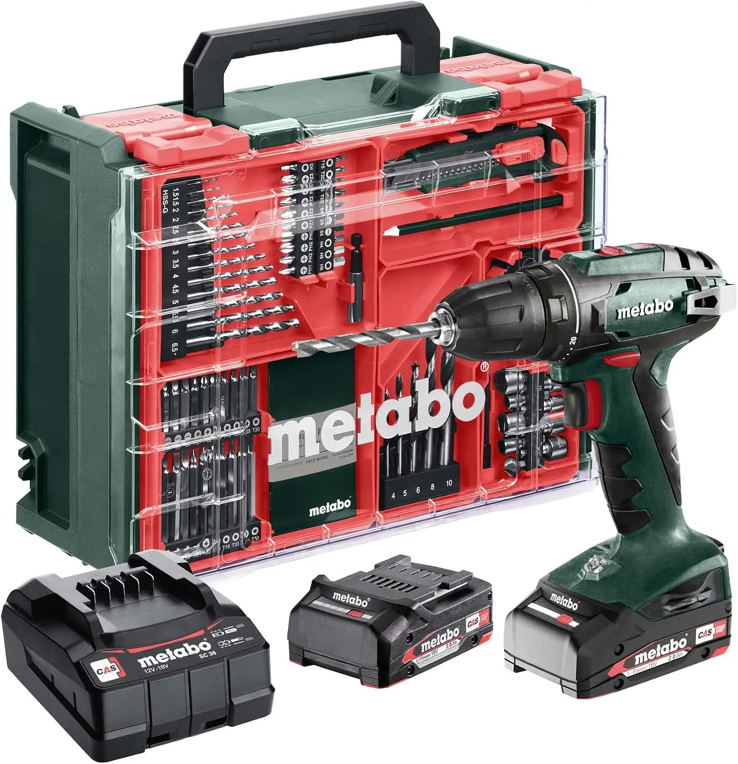Ein fachlicher Vergleich zeigt Metabo BS 18 Set als nachhaltige Akku-Bohrschrauber Lösung mit 74-teiliger mobiler Werkstatt.