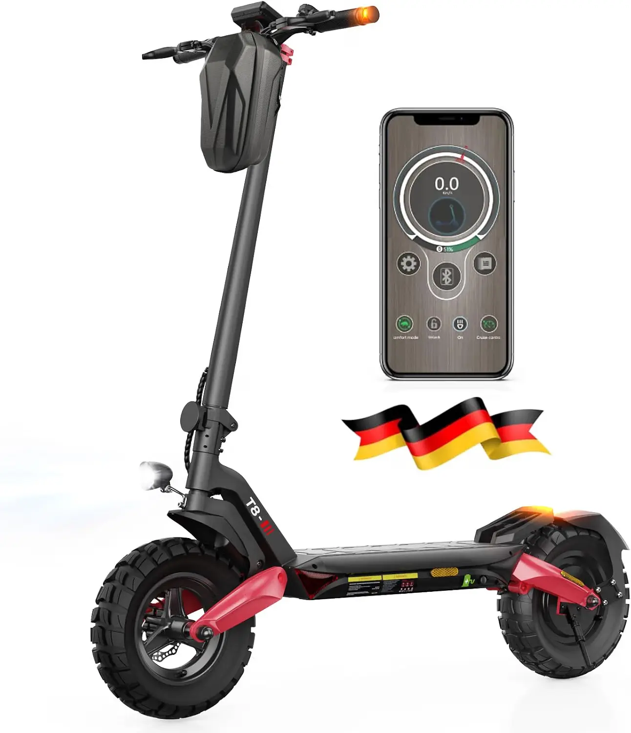 Ein fachlicher Vergleich zeigt den iScooter T8 als nachhaltige E-Scooter Lösung mit beiliegenden Ersatzreifen