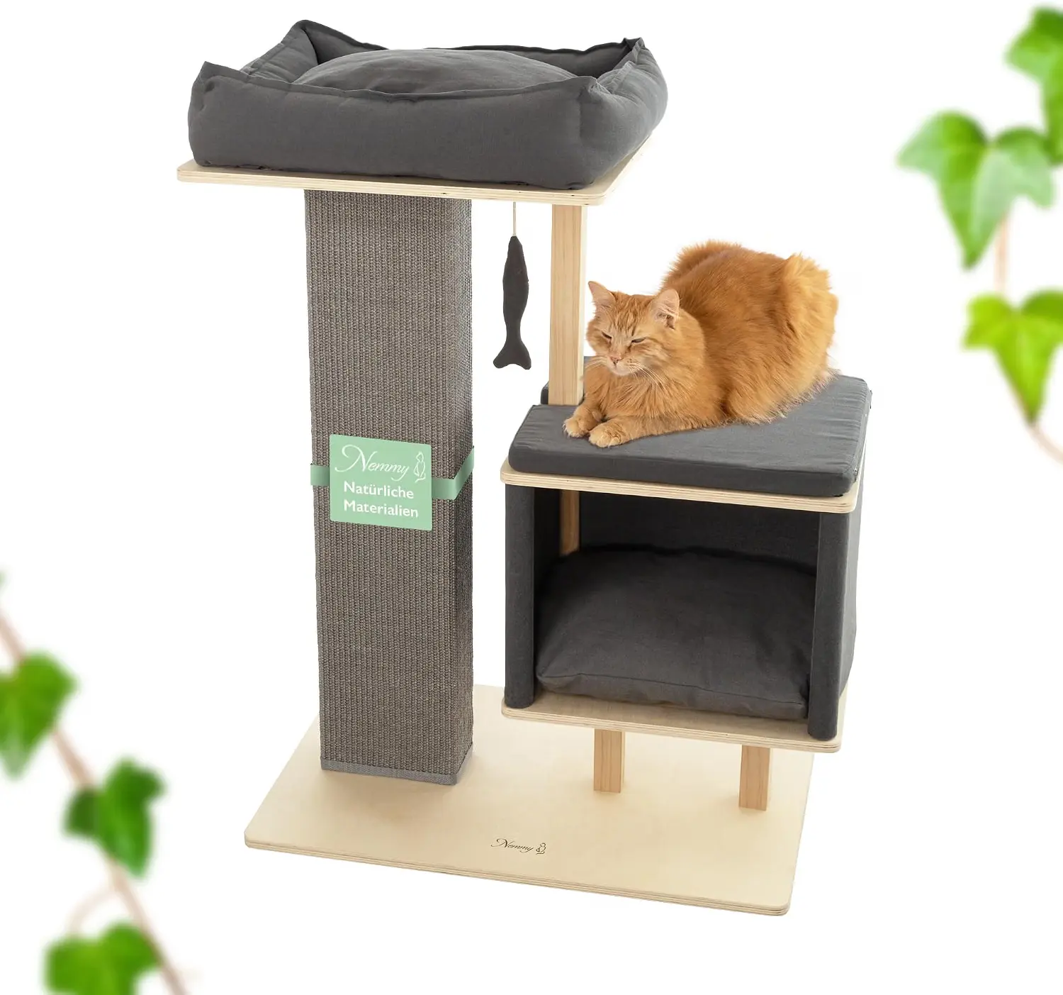 Ein fachlicher Vergleich zeigt das Modell von Nemmy als nachhaltige Kratzbäume Lösung mit nachbestellbaren Ersatzteilen.