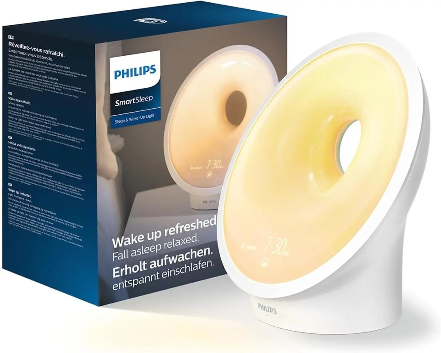 Ein fachlicher Vergleich zeigt Philips SmartSleep HF3651 als nachhaltige Lichtwecker Lösung mit RelaxBreathe-Atemlicht.