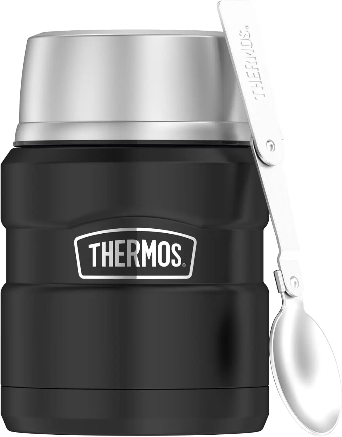 Ein fachlicher Vergleich zeigt Thermos Stainless King als nachhaltige Thermobehälter für Essen Lösung mit faltbarem Löffel.