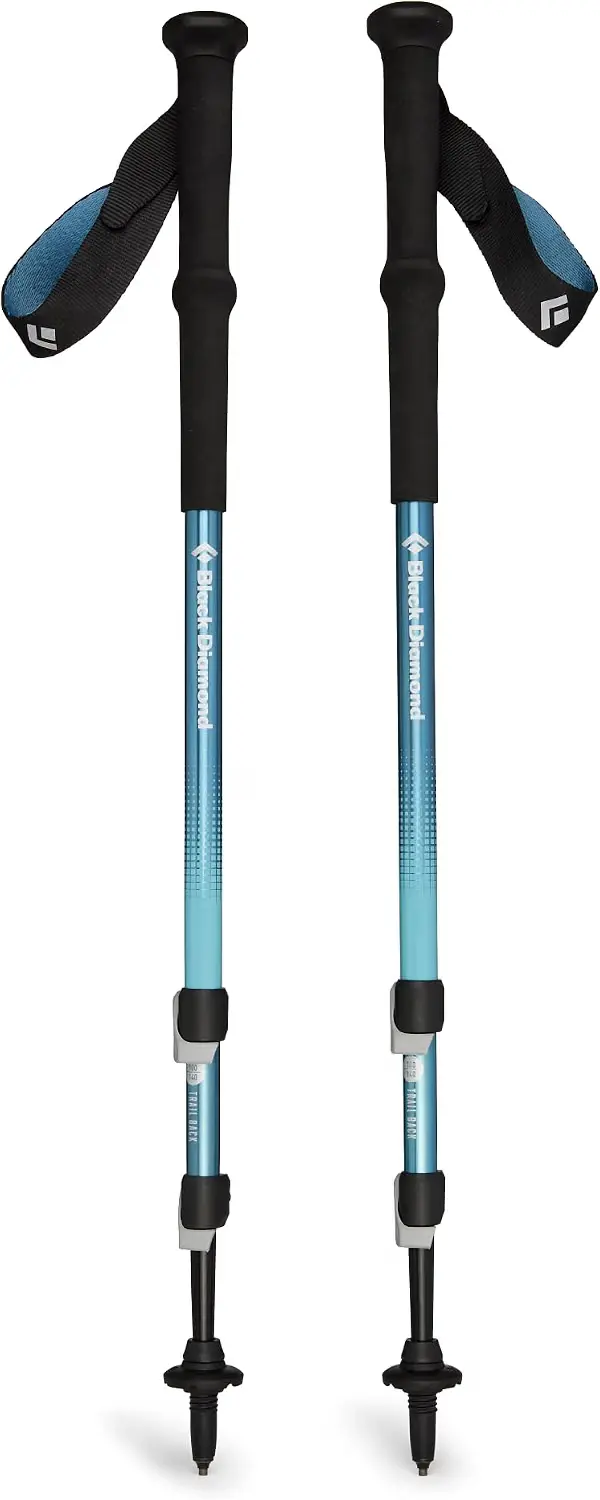 Ein fachlicher Vergleich zeigt Black Diamond Trail Back als nachhaltige Wanderstöcke Lösung mit FlickLock-Klemmung.