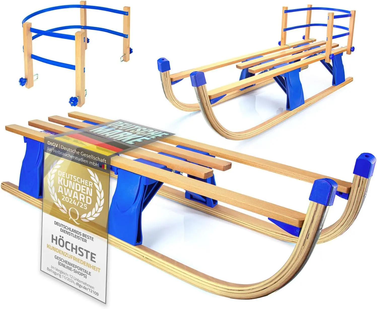 Ein fachlicher Vergleich zeigt den Alpenflitzer klappbaren Davoser Rodel als nachhaltige Schlitten Lösung für platzsparenden Transport und traditionellen Rodelspaß.